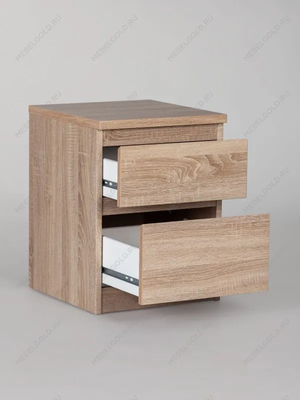 Тумба прикроватная Кастор, 2 ящика, 40х37х49 см, серая | изображение 11