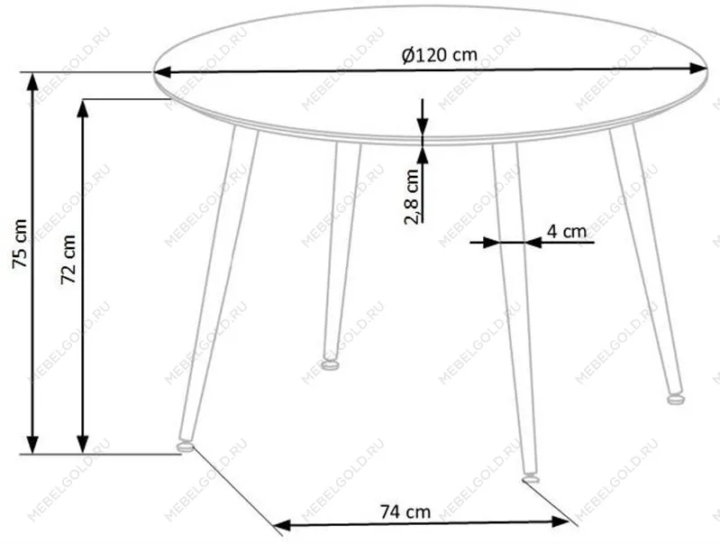Стол обеденный Halmar EMBOS (черный/черный, золотой) | изображение 11