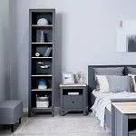 Стеллаж Сага, 50х42х215 см, серый/ясень | изображение 2