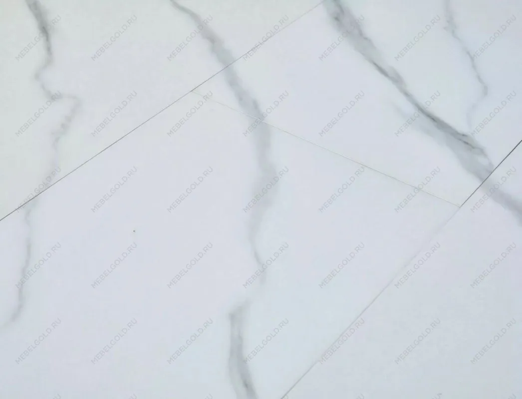 Стол обеденный Signal GASTON 100 раскладной (белый мрамор/черный мат) | изображение 2