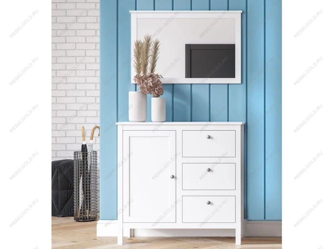 Зеркало Ева (Хельга) LUS/90 белый | изображение 4