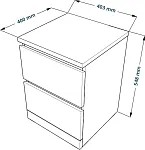 МАЛЬМ / VARMA Тумба прикроватная ИКЕА / IKEA 2, 40x54.8x40, пигмент, белый | изображение 2