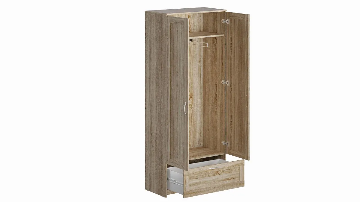 м. Марьина Роща - БРИМНЭС / СИРИУС Шкаф ИКЕА / IKEA для одежды 2 двери и 1 ящик сонома | изображение 1