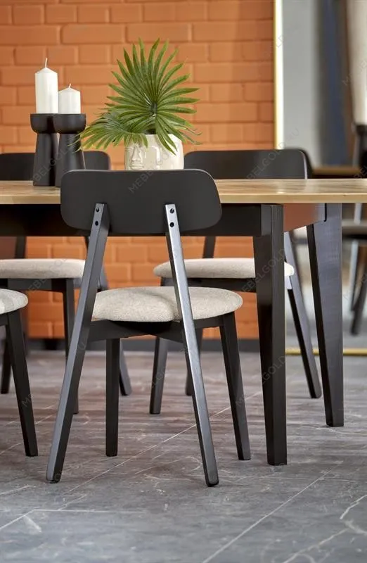 Стол обеденный Halmar EDMONDO 160 раскладной (дуб/черный) | изображение 15