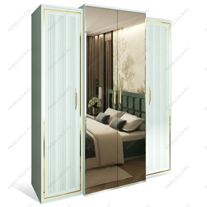 Шкаф Замира 4-дверный оливковый