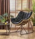 Кресло Halmar WHISPER (черный/натуральный) | изображение 1