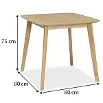 Стол обеденный Signal MOSSO III 80 (дуб) | изображение 1