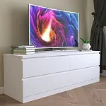 Комод Варма Прайм, 4 ящика, горизонтальный, 160х54х48 см, эмаль, белый | изображение 7