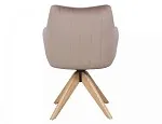 Стул кухонный Signal AZALIA D Velvet Bluvel 40 поворотный (темно-бежевый/дуб) | изображение 4