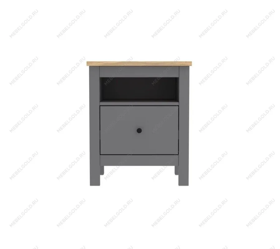 САГА тумба прикроватная серая/ясень | изображение 1
