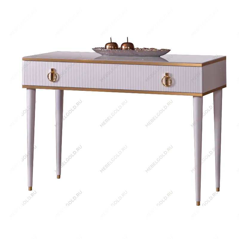 Стол туалетный Римини СОЛО (Белый/Золото) РМСТ-1(s)