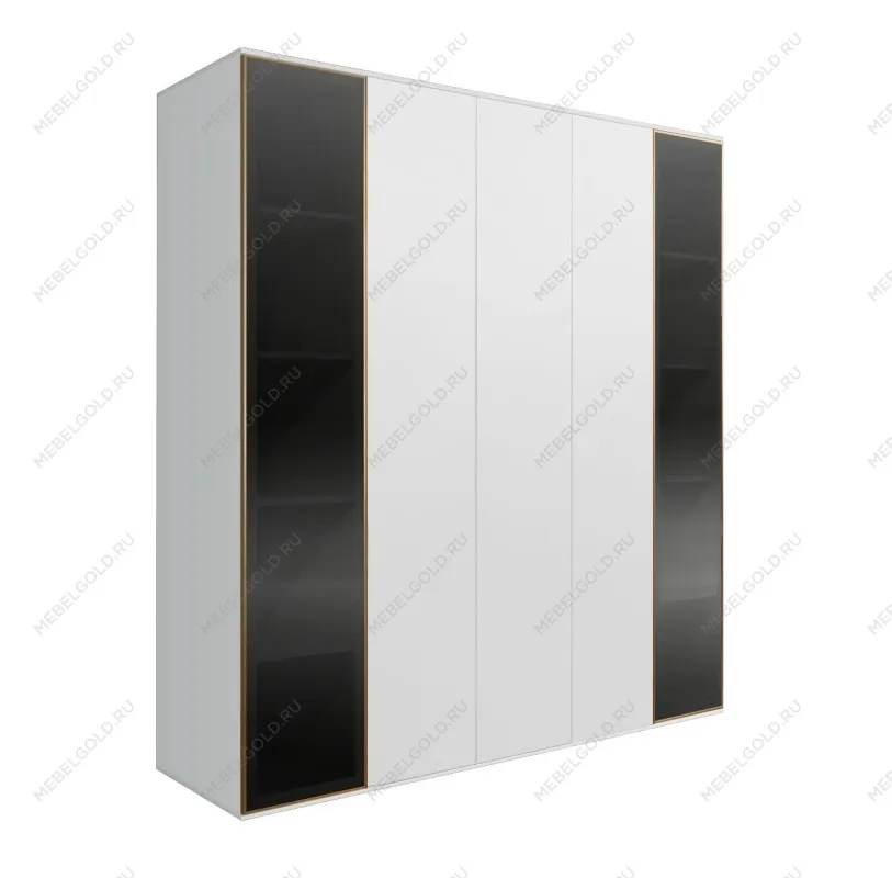 Шкаф 5-ти дв. Bogemia Air (Белый/Золото) БМШ2/5(2)