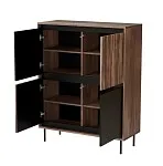 Комод Halmar SWING KM-2 (орех/черный) | изображение 3