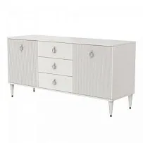 Комод для гостиной 1.6м Римини СОЛО (Бежевый/Серебро) РМКМ-4(s)