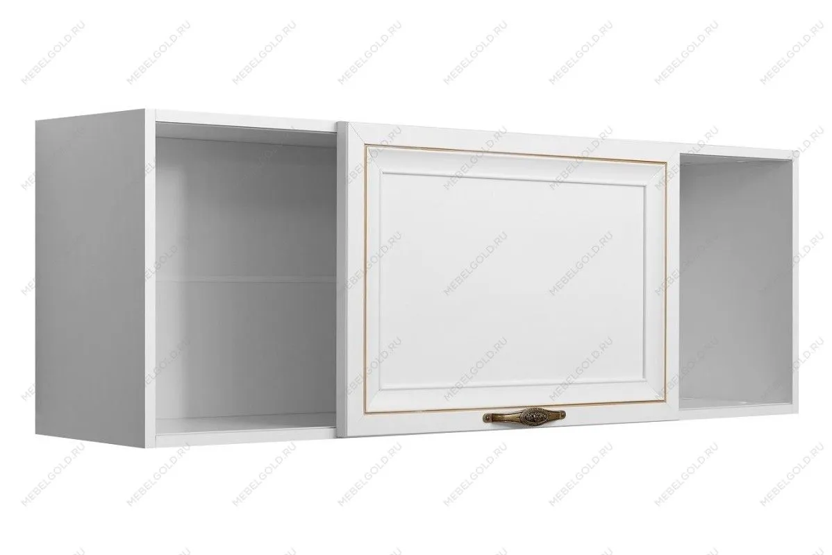 Полка навесная книжная Натали белый глянец - Выставка м. Марьина роща