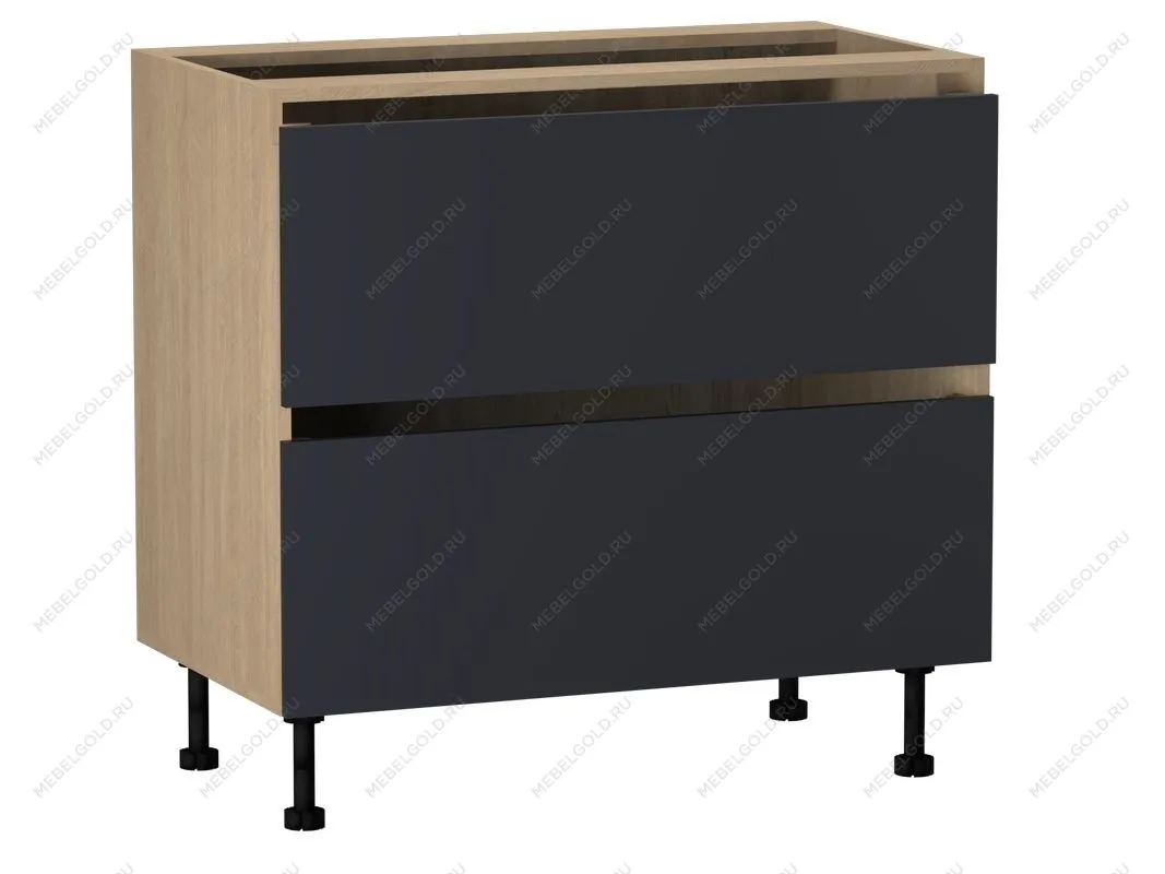 Стол с ящиками СЯ-90 (2), Женева (900*520*870) Дуб Палермо/Синий матовый, 22521