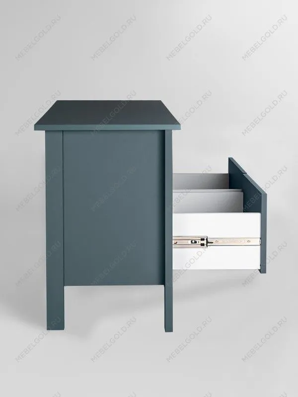 Тумба Сага, 2 ящика, 91х42х63 см, темно-бирюзовая | изображение 12