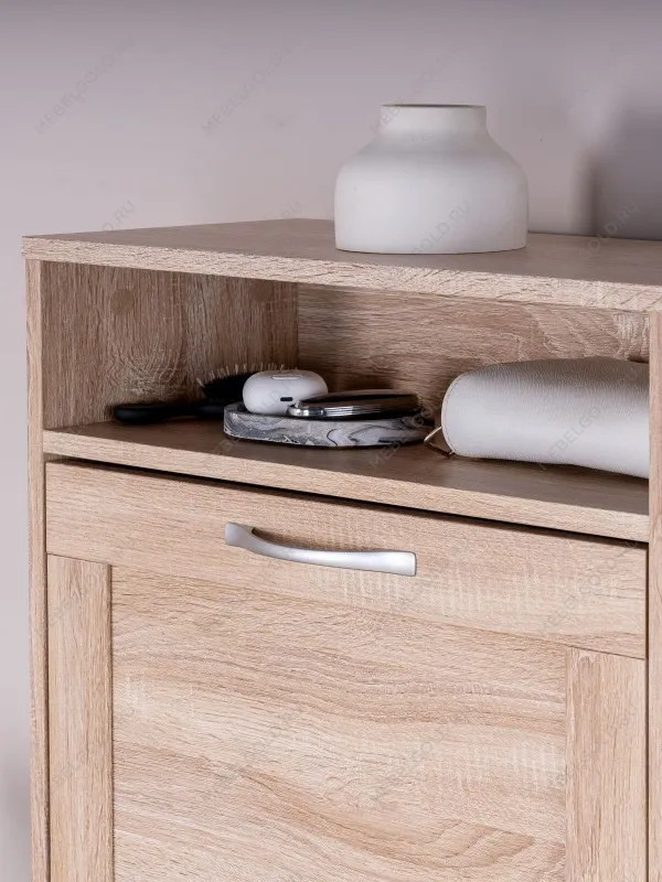 Обувница Сириус с 3 откидными ящиками, 60 х 25 х 143 см, ЛДСП, дуб сонома | изображение 2