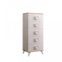 Комод узкий Диора слоновая кость/золото ДКМ-2