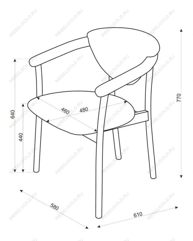 Кресло венское Виенна (беленый дуб/коричневый М08) | изображение 4