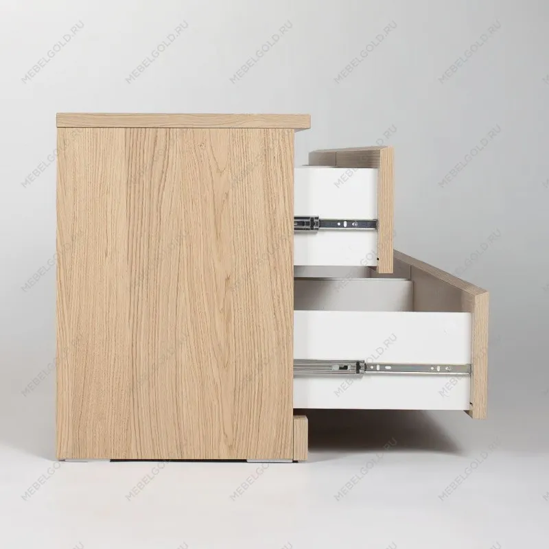 Комод Варма, 4 ящика, горизонтальный, 160х54х40 см, шпон натурального дерева, дуб беленый | изображение 18