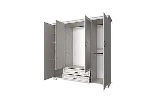 Шкаф 4-створчатый Тиффани 4D2S вудлайн кремовый