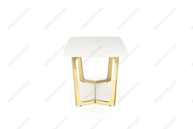 Стол обеденный Halmar CLEMENTE 160 (белый мрамор/золотой) | изображение 3