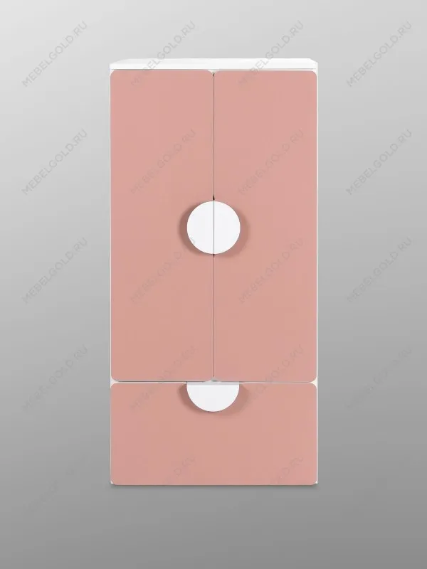 Шкаф распашной Пикси, с двумя дверьми, полкой и одним выдвижным ящиком 60х57х120, мечтательный пион | изображение 10