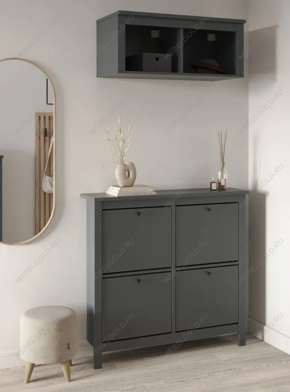 Полка навесная Сага, 2 секции, серая | изображение 3