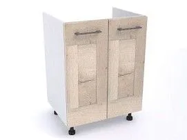 Стол под мойку СМ-60 2-х дверный, Дублин (600*470*820) Дуб галифакс белый, 21612