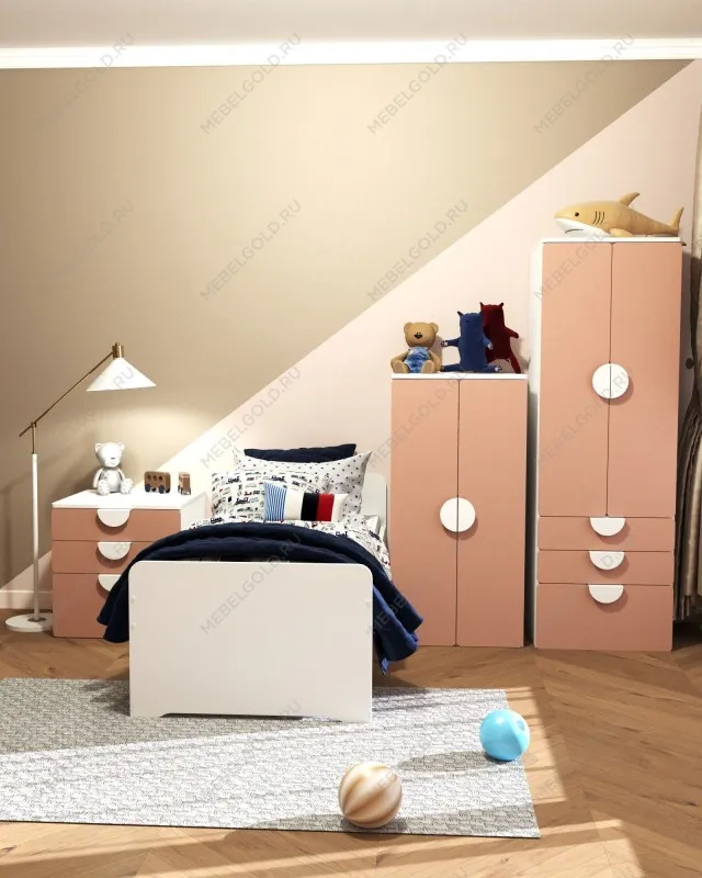 ПИКСИ шкаф распашной с 2 дверьми и полкой 60x57x183, мечтательный пион | изображение 4