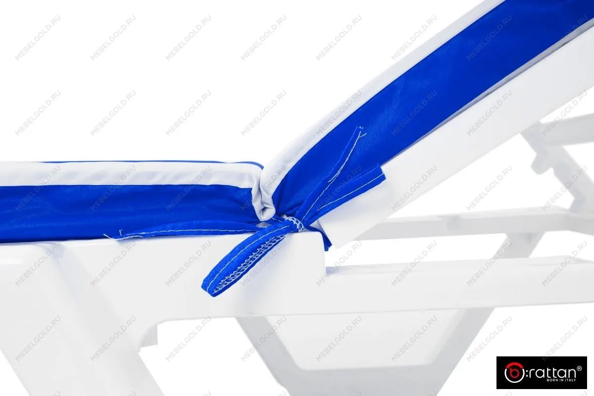 Матрац 710*570/1130*570мм с вертикальной подушкой (бело-синий) Premium | изображение 1