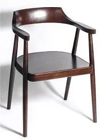 Полукресло венское Mercurius (темный орех) жесткое сиденье