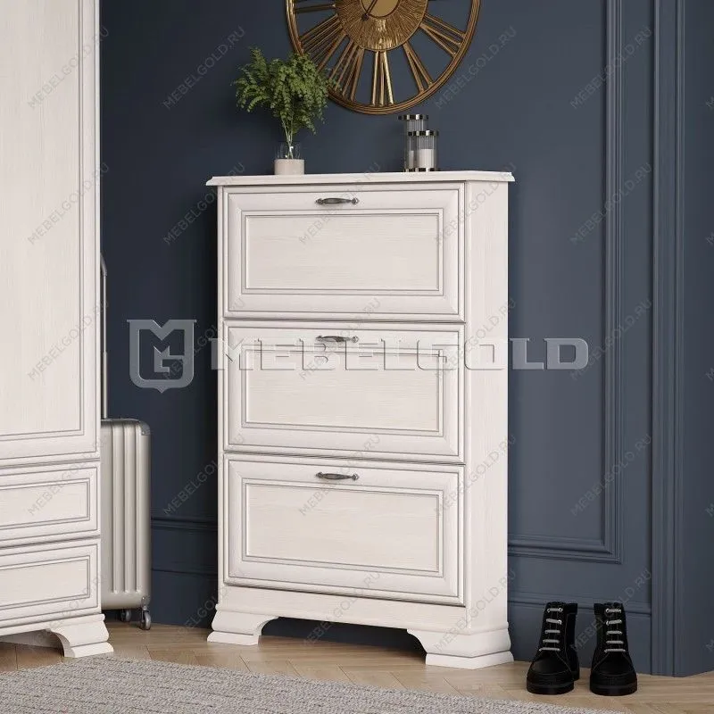 Обувница Тиффани 3D вудлайн кремовый | изображение 2