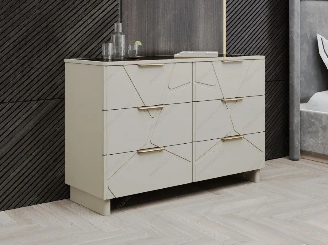 Комод Лейла 6 ящиков ярко серый | изображение 1