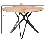 Стол обеденный Halmar PIXEL 2 (дуб золотой/черный) | изображение 1