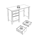 САГА стол письменный 120х56 серый/ясень | изображение 3