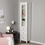 САГА шкаф с витриной 50 белый | изображение 5