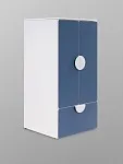 Шкаф распашной Пикси, с двумя дверьми, полкой и одним выдвижным ящиком 60х57х120, озорной василек | изображение 9