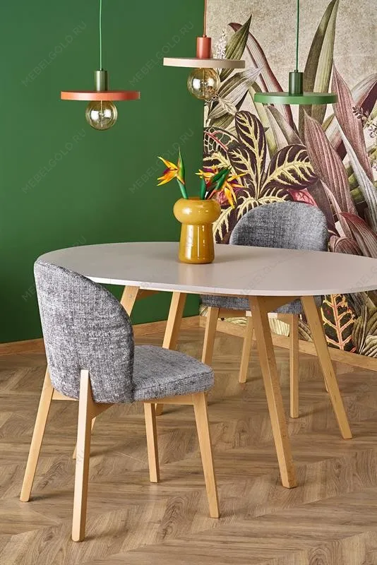 Стол обеденный Halmar RUBEN 102 (кашемир/натуральный) | изображение 15