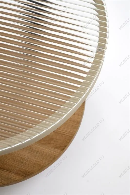 Стол журнальный Halmar KAMALA (прозрачный/натуральный/черный) | изображение 1