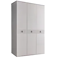 Шкаф 3-х дверный Римини СОЛО (Белый/Серебро) РМШ2/3(s)