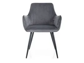 Стул кухонный Signal APPLE Velvet Bluvel 14 (темно-серый/черный)