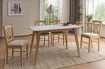 Стол обеденный Signal MARCUS 120 (эффект белого мрамора/дуб) | изображение 1
