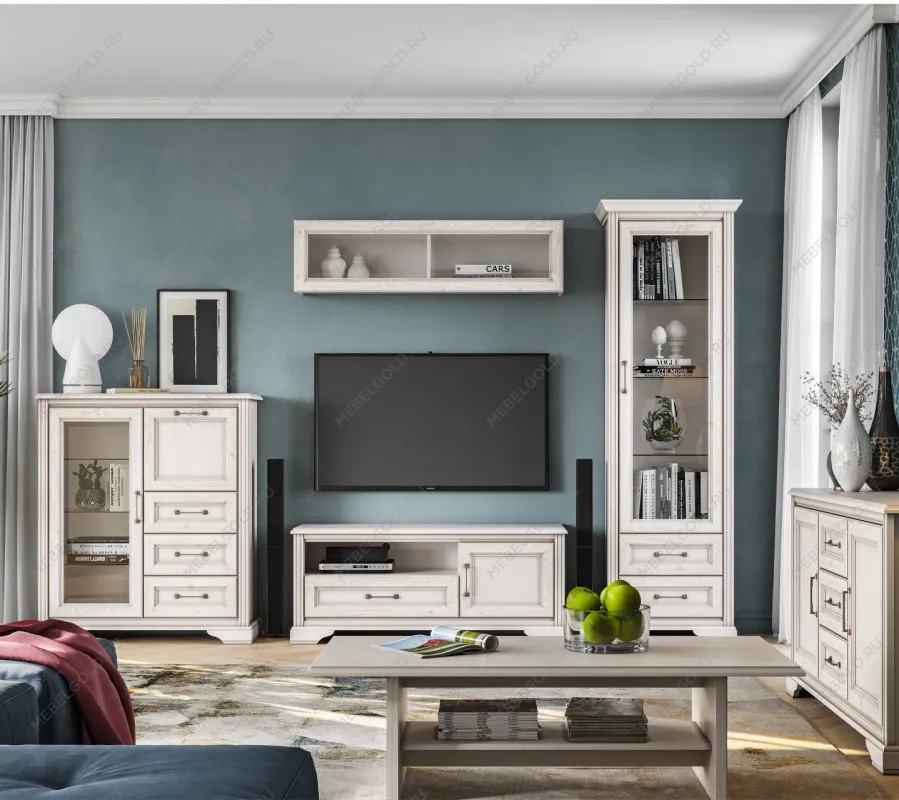 Шкаф-витрина Стилиус REG1W2S с подсветкой (Лиственница сибирская) | изображение 3