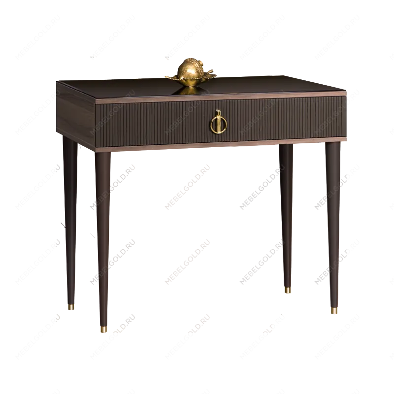 Стол туалетный узкий Римини СОЛО (Орех империя/Золото) РМСТ-1(s)[9]