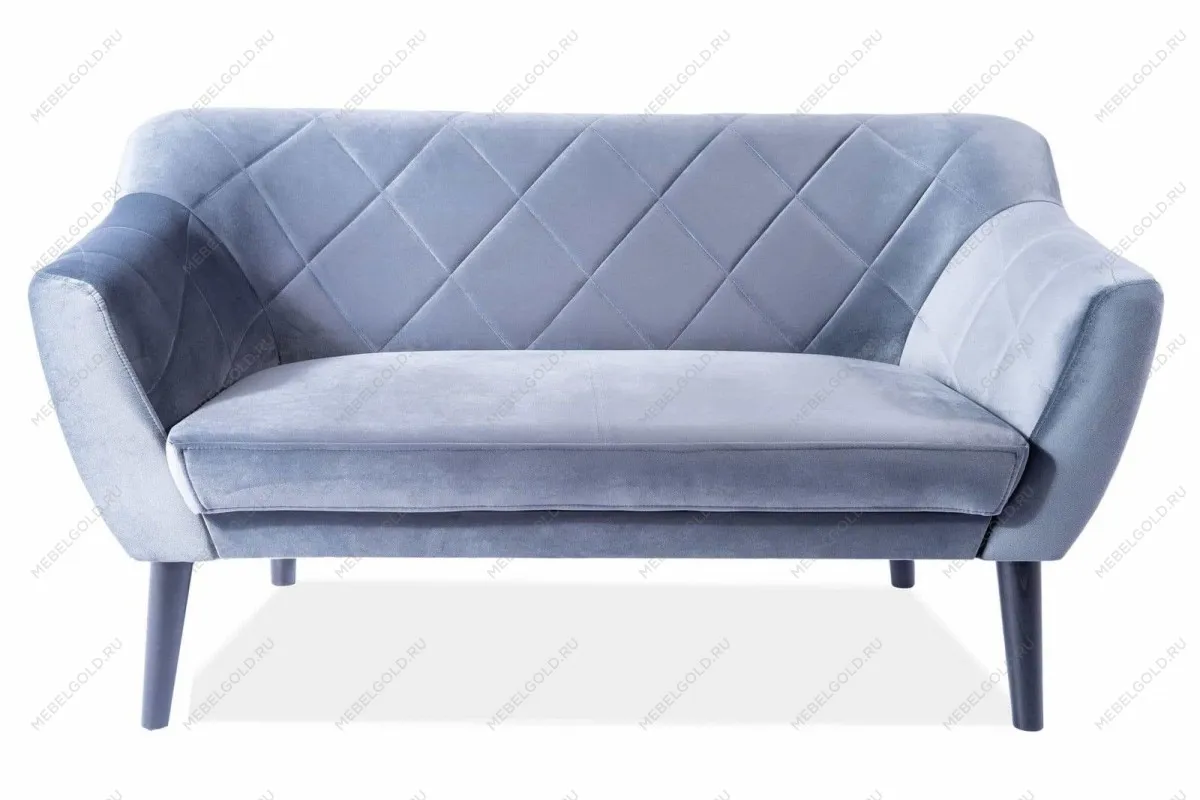 Диван SIGNAL KARO 2 VELVET Bluvel14 (серый/венге) | изображение 1