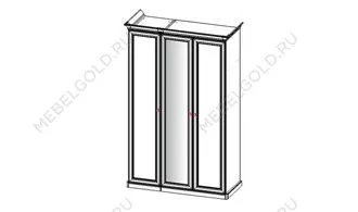 Шкаф Патрисия 3-дверный (2+1) с зеркалом караваджо глянец | изображение 1