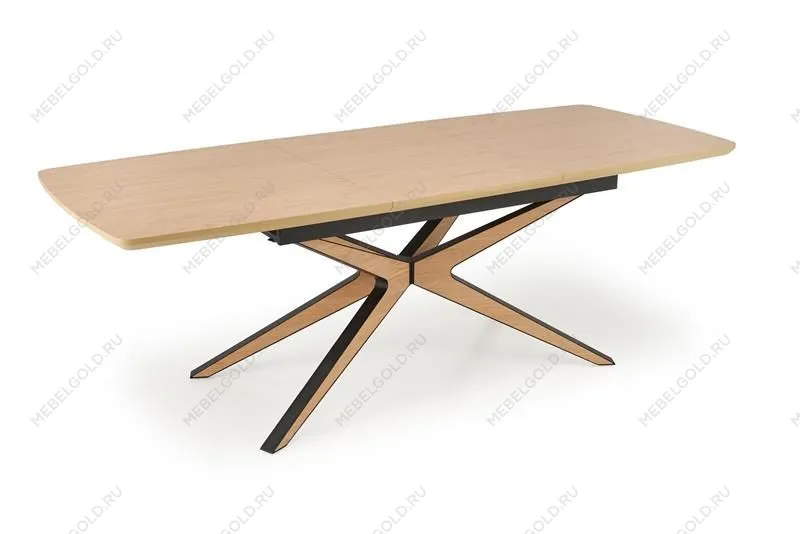 Стол обеденный Halmar JAMES 160 (натуральный/черный/натуральный) | изображение 6