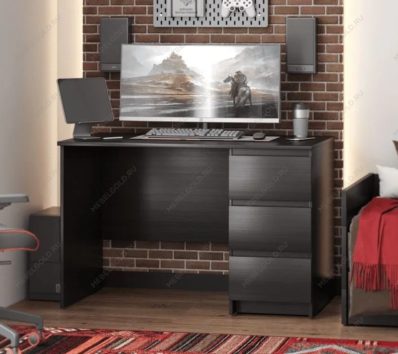 КАСТОР (KULLEN) стол письменный ИКЕА / IKEA 3 ящика 116х65 Дуб Венге | изображение 7